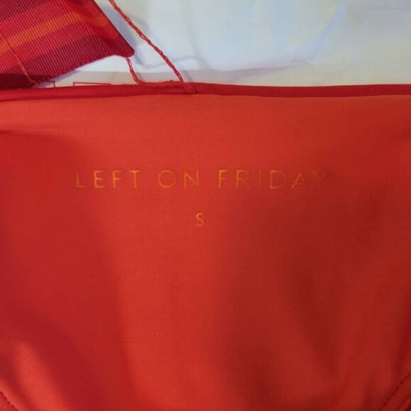 Left On Friday Throwback Thong Swim Bottom Size S Red (Sweet Chili Heat) - Picture 2 of 6
